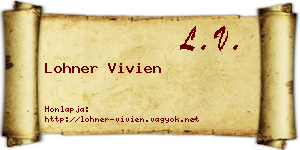 Lohner Vivien névjegykártya